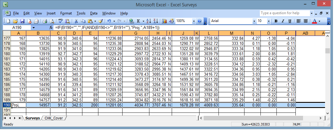 Excel bottom of sheet